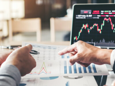 Business Team Investment Entrepreneur Trading discussing and analysis graph stock market trading,stock chart concept